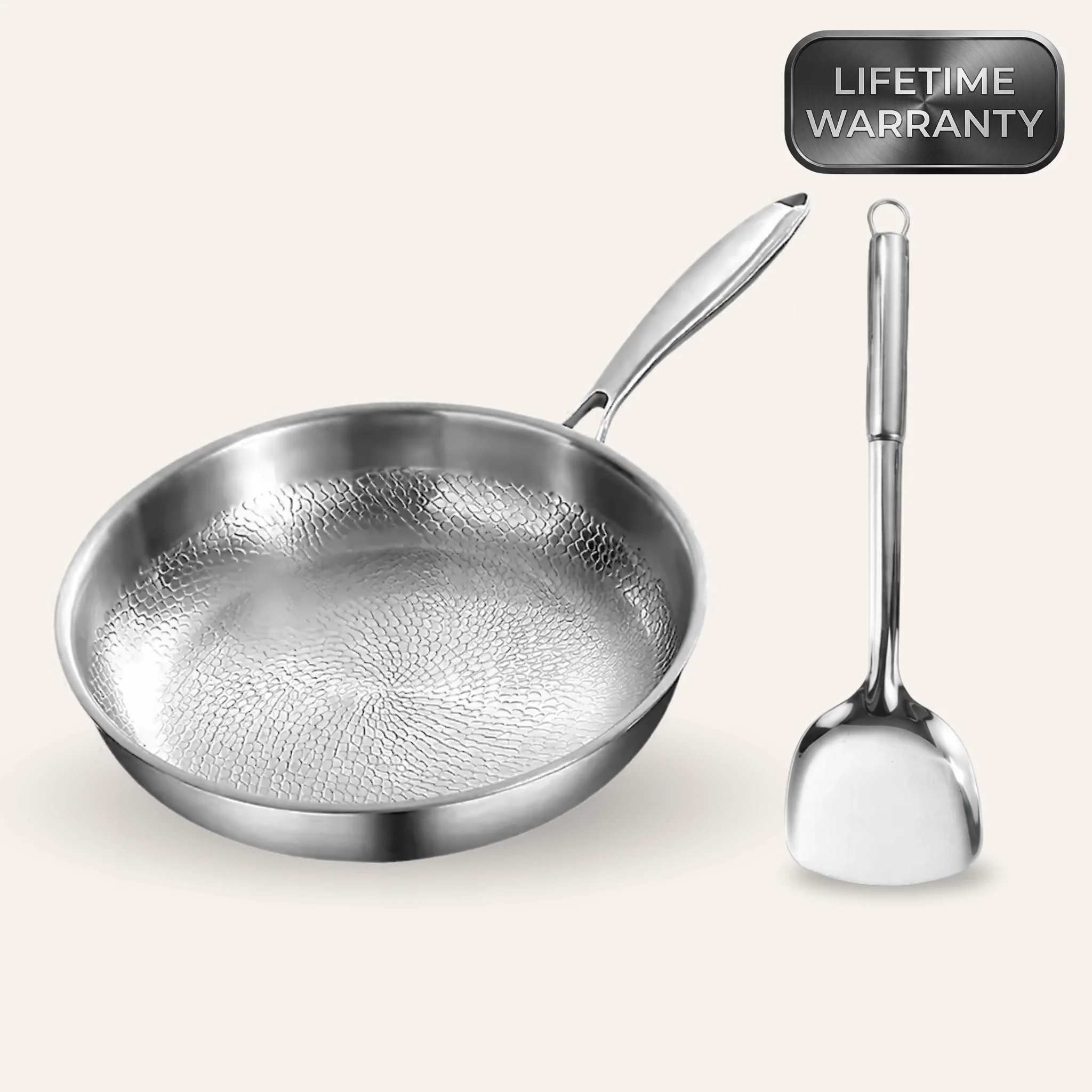 Titanium Fry Pan with Spatula
