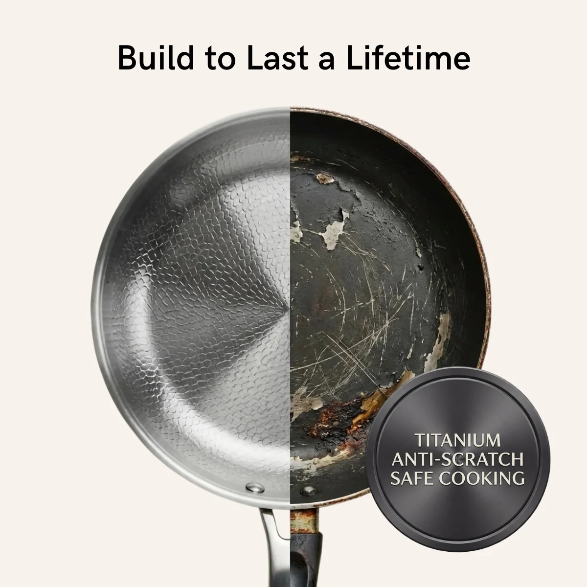 Deep Titanium Cooking Pan