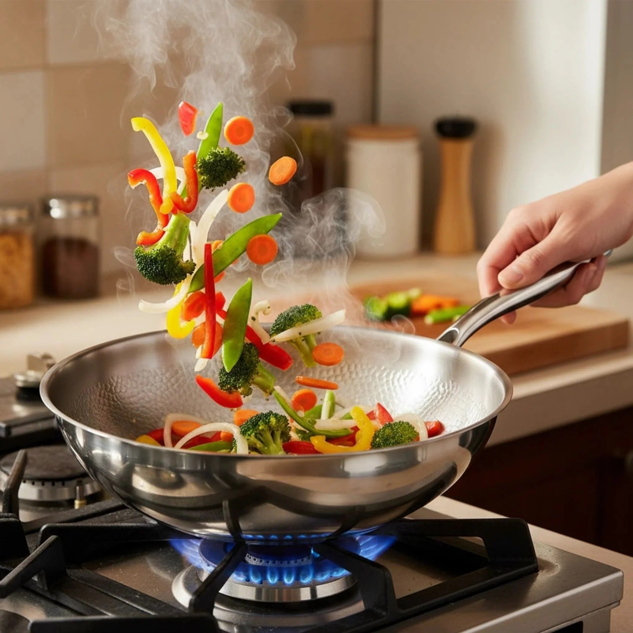 Titanium Wok & Fry Pan Set