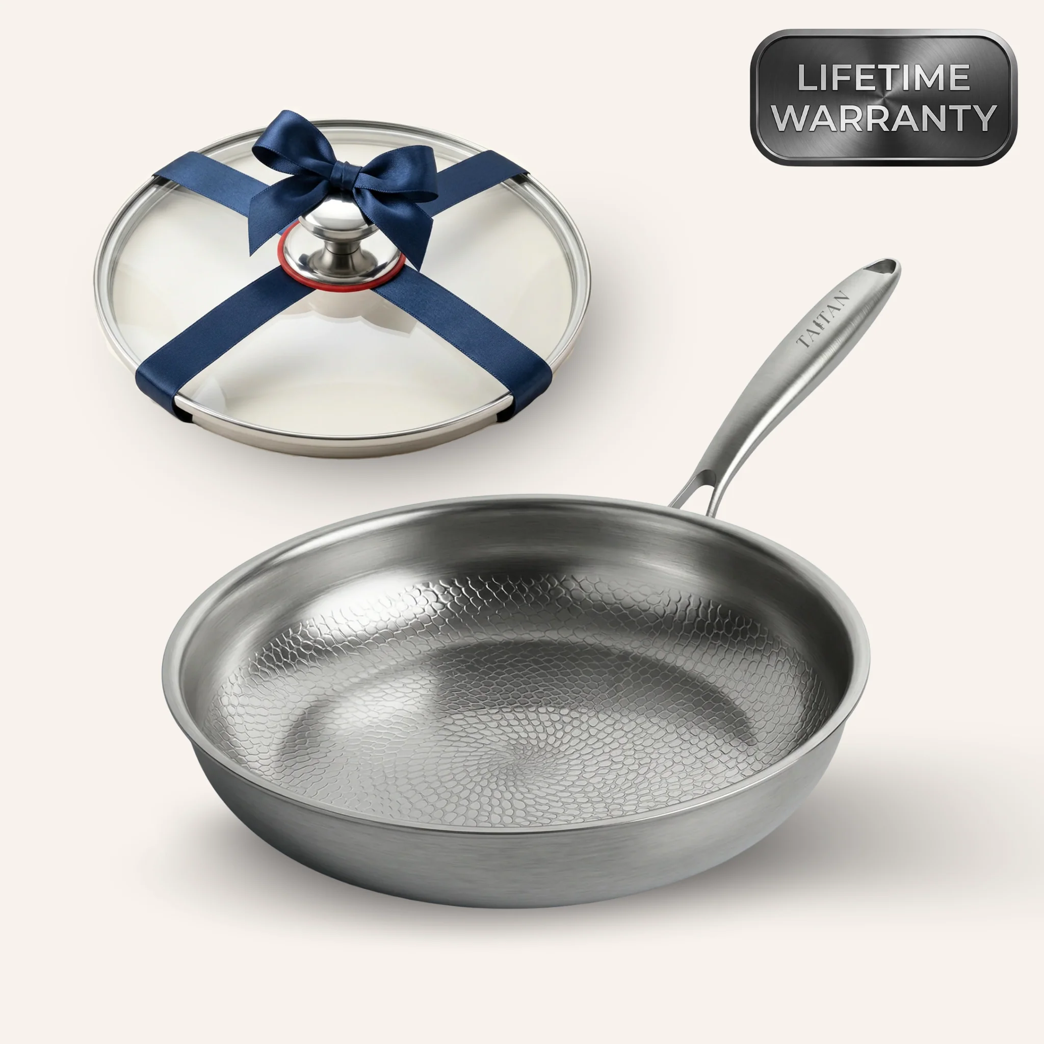 Hammered Titanium Pan Lid